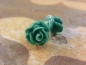 Preview: Rosen Blümchen Flower Ohrstecker Blüte türkis